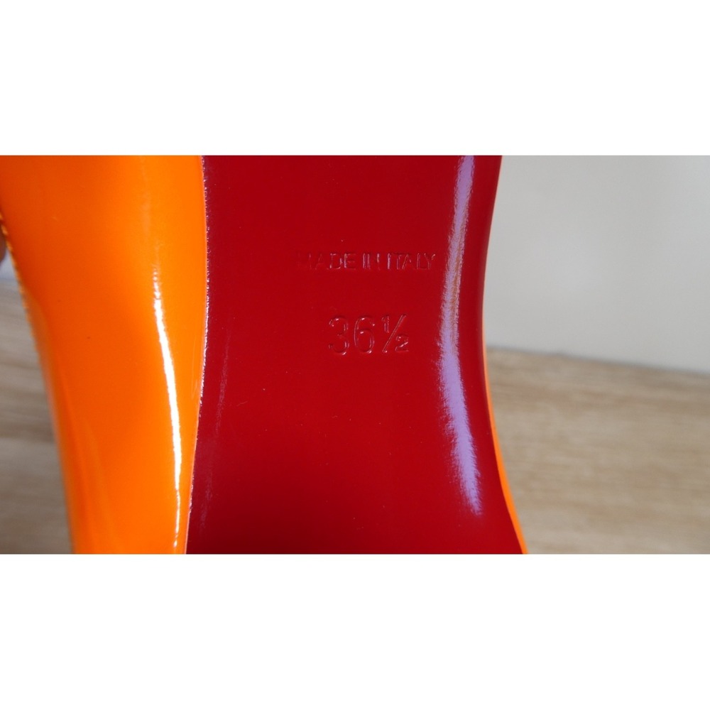 Christian Louboutin So Kate 120 Patent Leather Lin Fluo Orange Size 36.5 - NEW - Picture 7 of 7